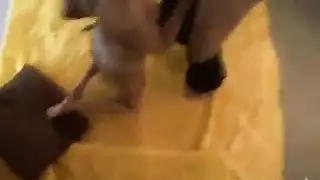 جنس جماعي ذو طابع حيواني في غرفة تخزين إباحية
