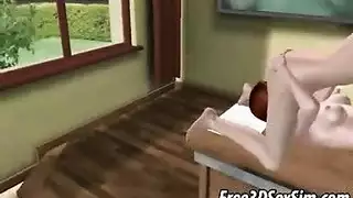 مراهقة أنيمي ذات نظارات في مشهد جنس صريح
