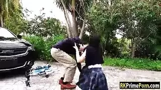 تلميذة، فاتنة الهواة ورجل كبار السن قرنية
