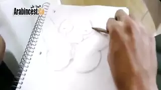 حلمات أختي الزوجية الصلبة تبرز من خلال قميصها