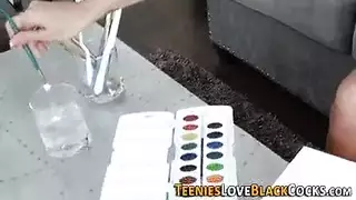طالب الوشم يسيطر ويخصب أستاذه المُعلم