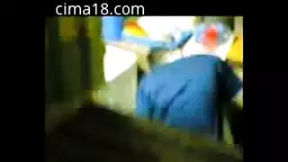 حارسة محجبة تمارس الجنس العنيف بالوجه وتنتهي بقذف