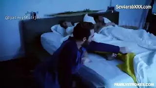 husband asleep stepkids cock fills his wifes pussy