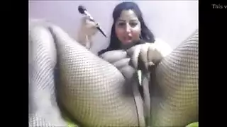 thick arab babe squeezes her tits and begs for a hard cock in her cunt